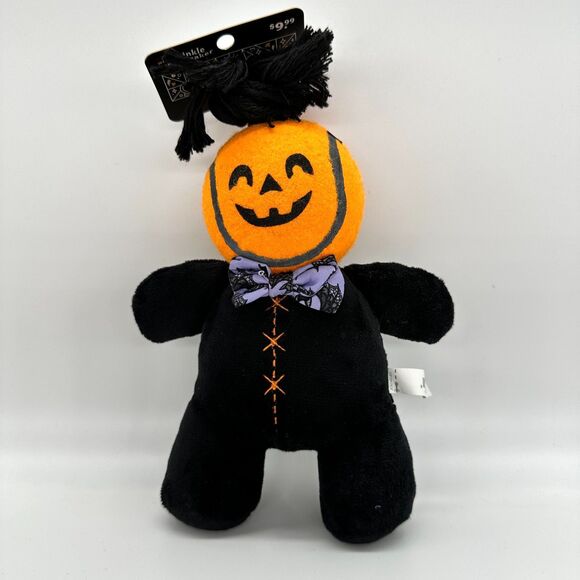 2 Bootique Pumpkin Bumpkin Halloween Plush Rope Dog Toys New With Tags - Picture 2 of 15